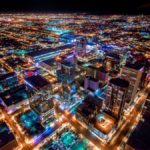 Night view Phoenix Scottsdale AZ